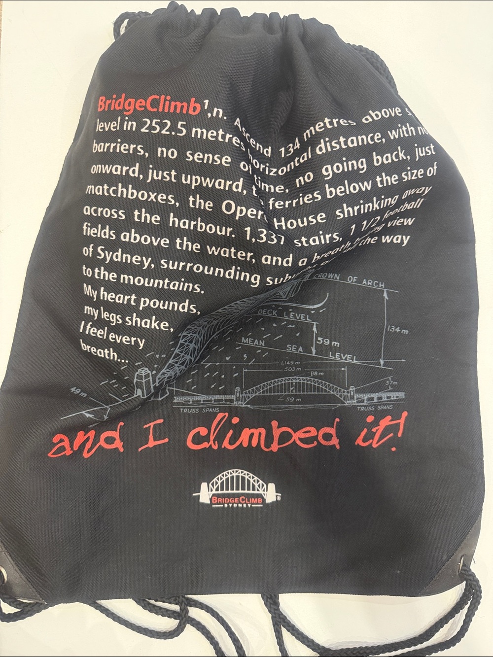 Black Drawstring Backpack - Picture 4 of 6